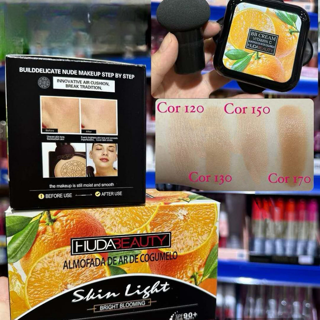 Base BB Cream Cogumelo 3 em 1 – Alta Cobertura e Efeito Clareador | Marfim/Natural