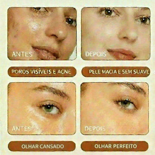 Base Bastão com Pincel Integrado – Camufla Manchas com Acabamento Natural, longa fixação e à Prova d’Água