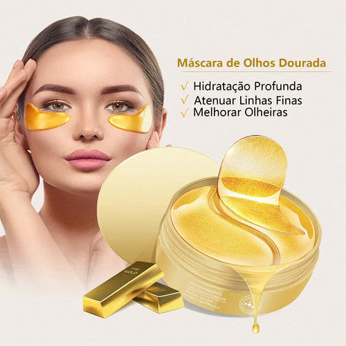 Máscara De Olhos Hidratante Com Colágeno Dourado 60pcs