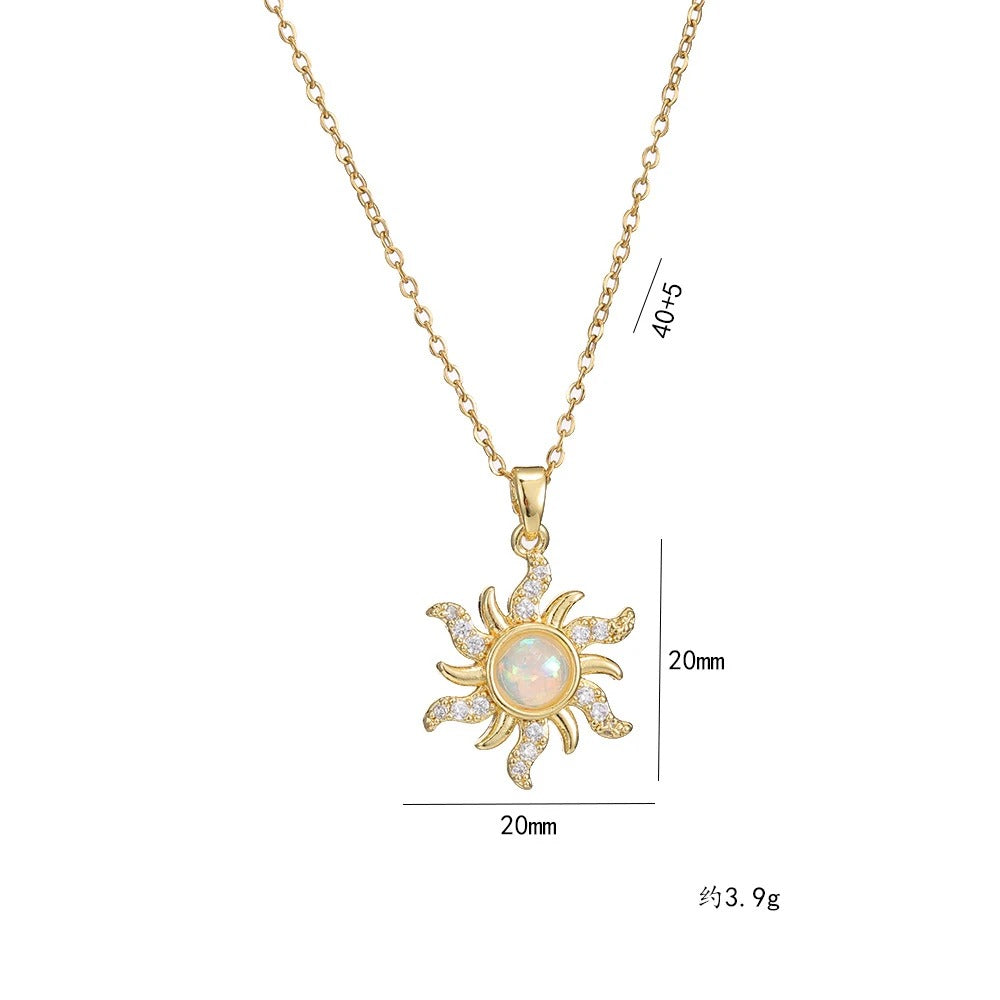 GARGANTILHA SOL CRAVEJADO BANHADA EM OURO 18K
