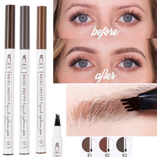 Caneta Fio a Fio para Sobrancelha e Barba – Microblading Duradouro, À Prova d’Água