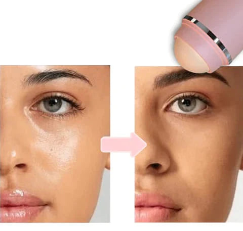 Rolo Facial de Pedra Vulcânica –© Anti-Oleosidade Instantânea e Pele com Efeito Matte