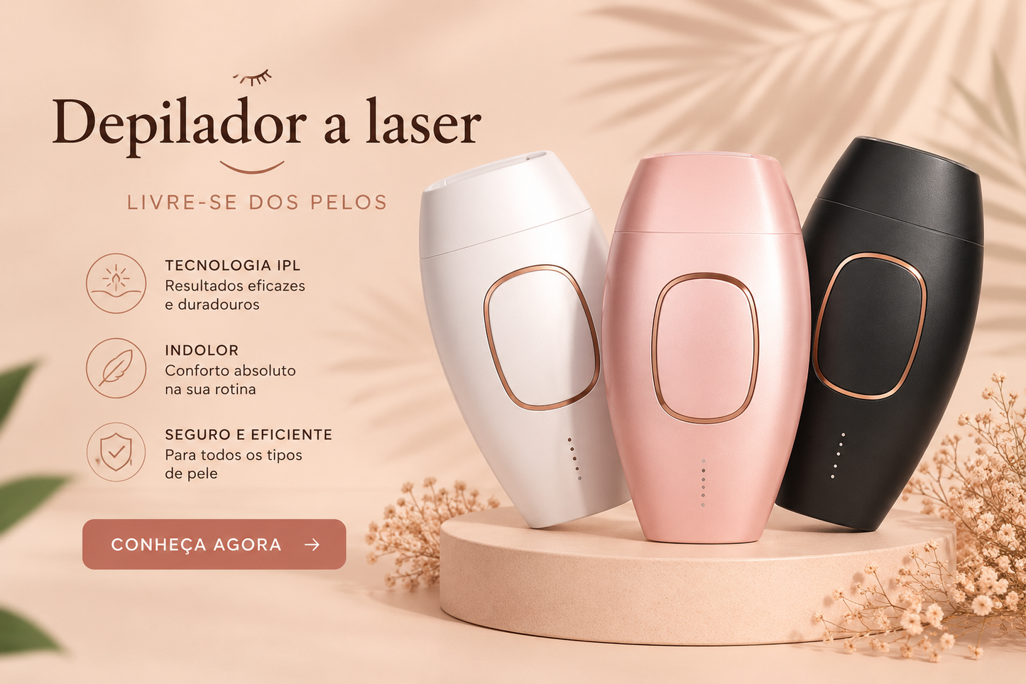 Depilador à Laser Permanente Luz Pulsada - LaserPro