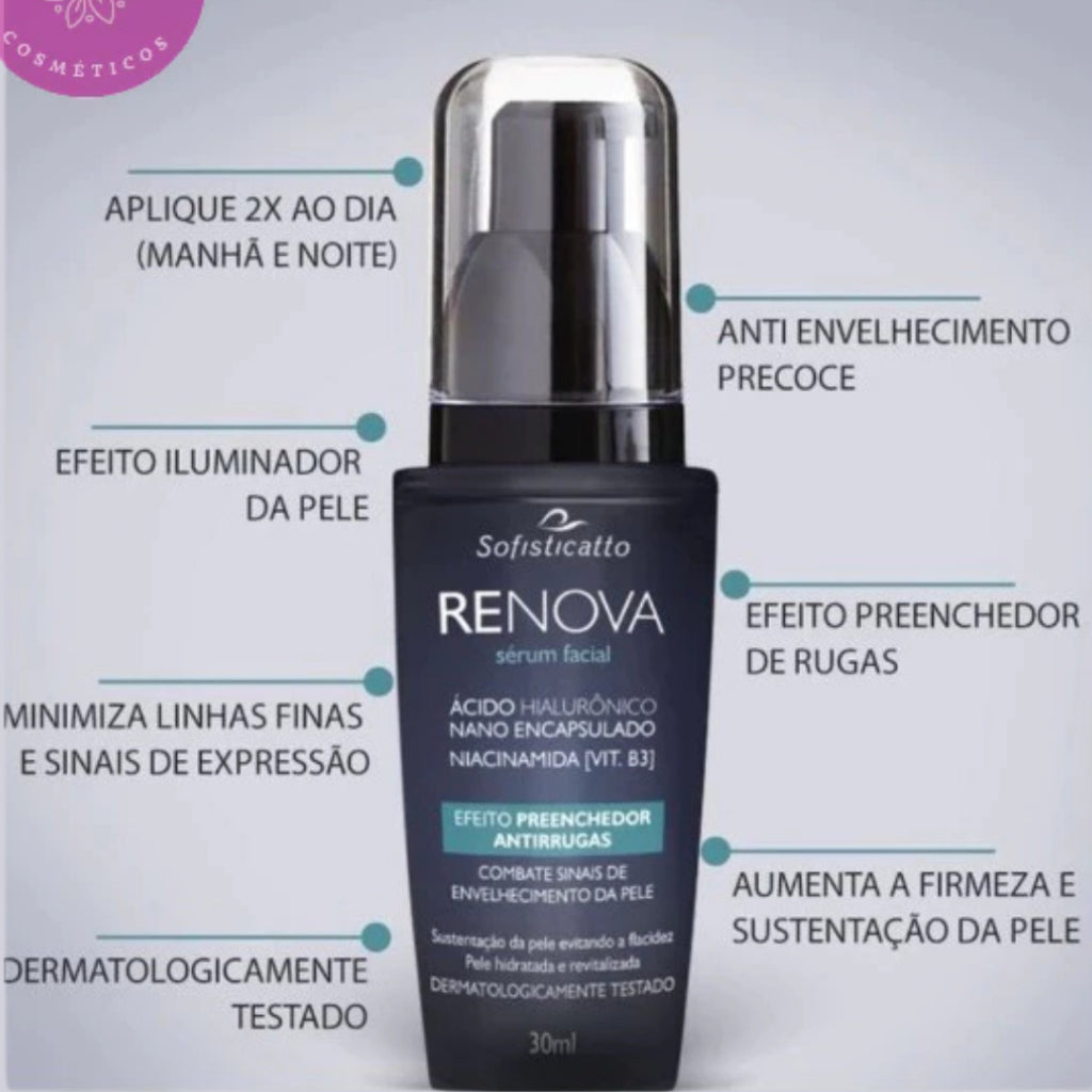 Kit Renova – Sérum Facial + Loção Colo e Pescoço | Tratamento Anti-Idade Completo
