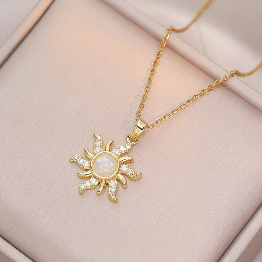 GARGANTILHA SOL CRAVEJADO BANHADA EM OURO 18K