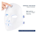 Máscara Facial LED Recarregável 7 Cores