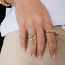 Anel Ajustável Feminino 2 Gotas Lisas