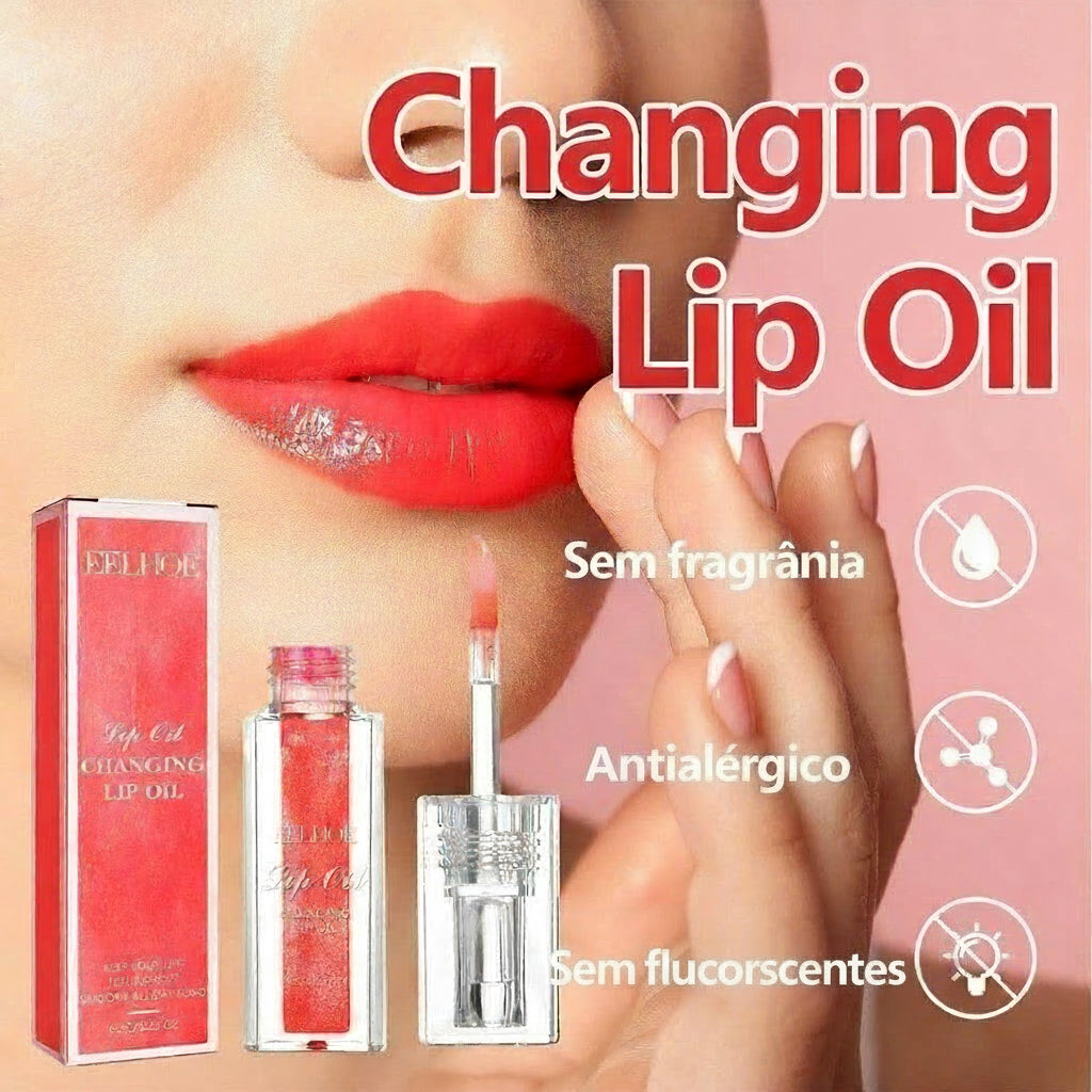 Óleo Labial Lip Glaze – Tratamento Diário com Brilho, Hidratação e Efeito Lifting Labial