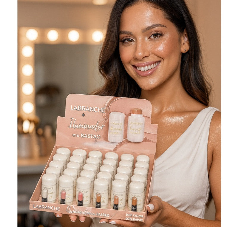 Iluminador Bastão Glow Cremoso ©Labranche - Longa Duração Pele Brilho